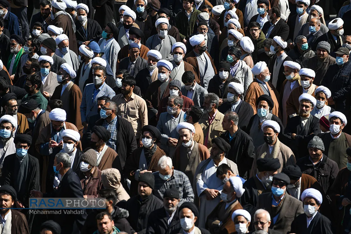 تشییع پیکر آیت الله علوی گرگانی در قم