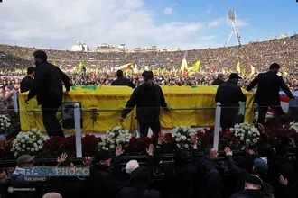 مراسم تشییع مجاهد کبیر شهید سیدحسن نصرالله و شهید سیدهاشم صفی&zwnj;الدین
