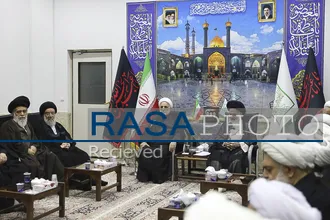 حضور رئیس قوه قضائیه در جلسه شورای عالی جامعه مدرسین حوزه علمیه قم
