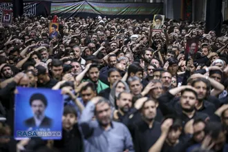 مراسم عزاداری شام غریبان حسینی در جوار محل شهادت قائد شهید