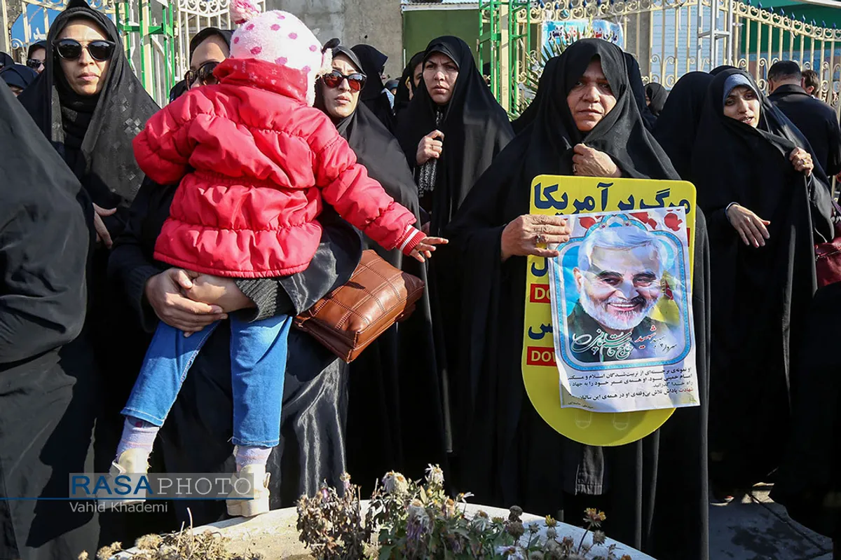 راهپیمایی مردم بجنورد در محکومیت شهادت سپهبد قاسم سلیمانی&lrm;&lrm;