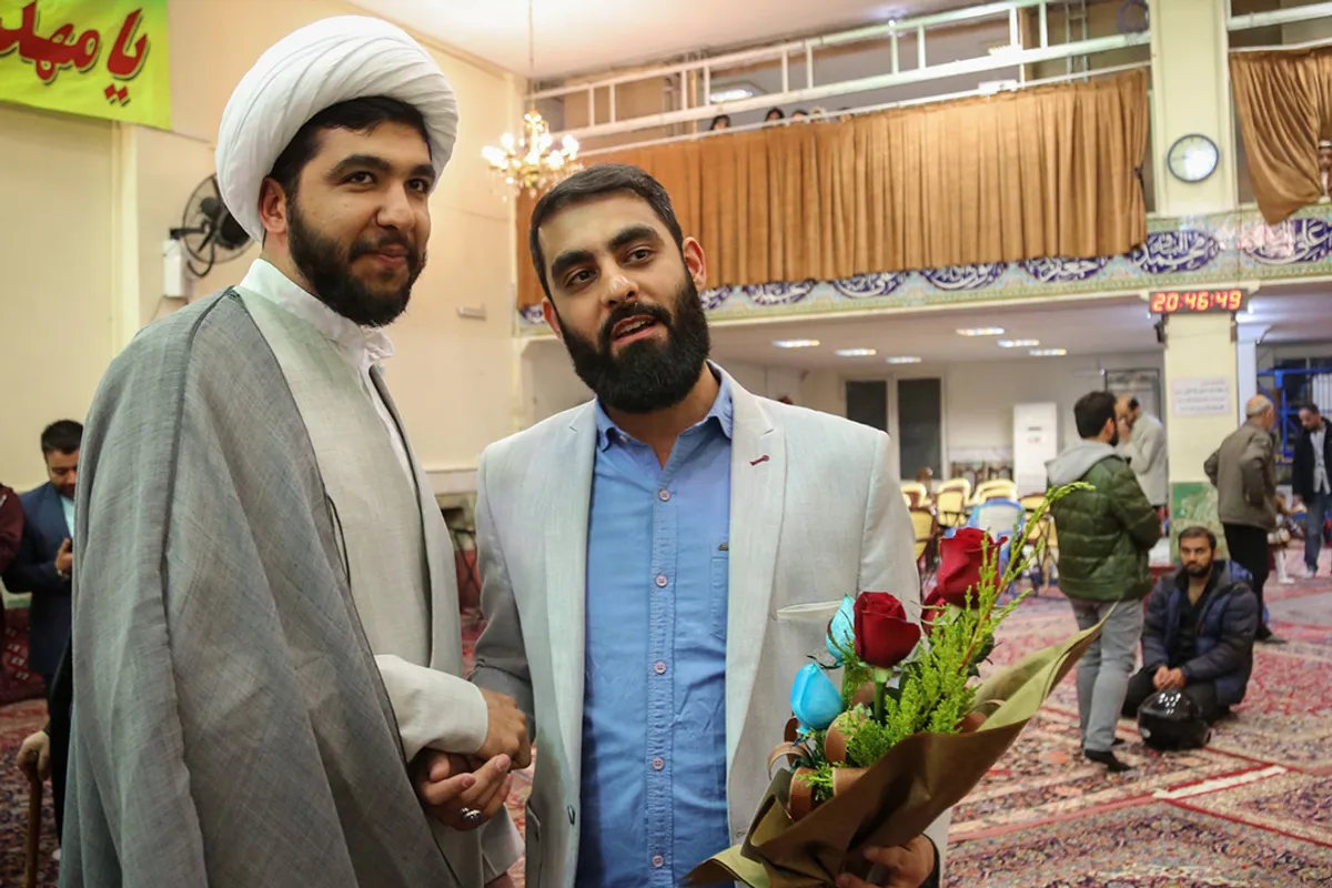 عمامه گذاری طلاب حوزه علمیه تهران به مناسبت روز میلاد امام زمان (عج)