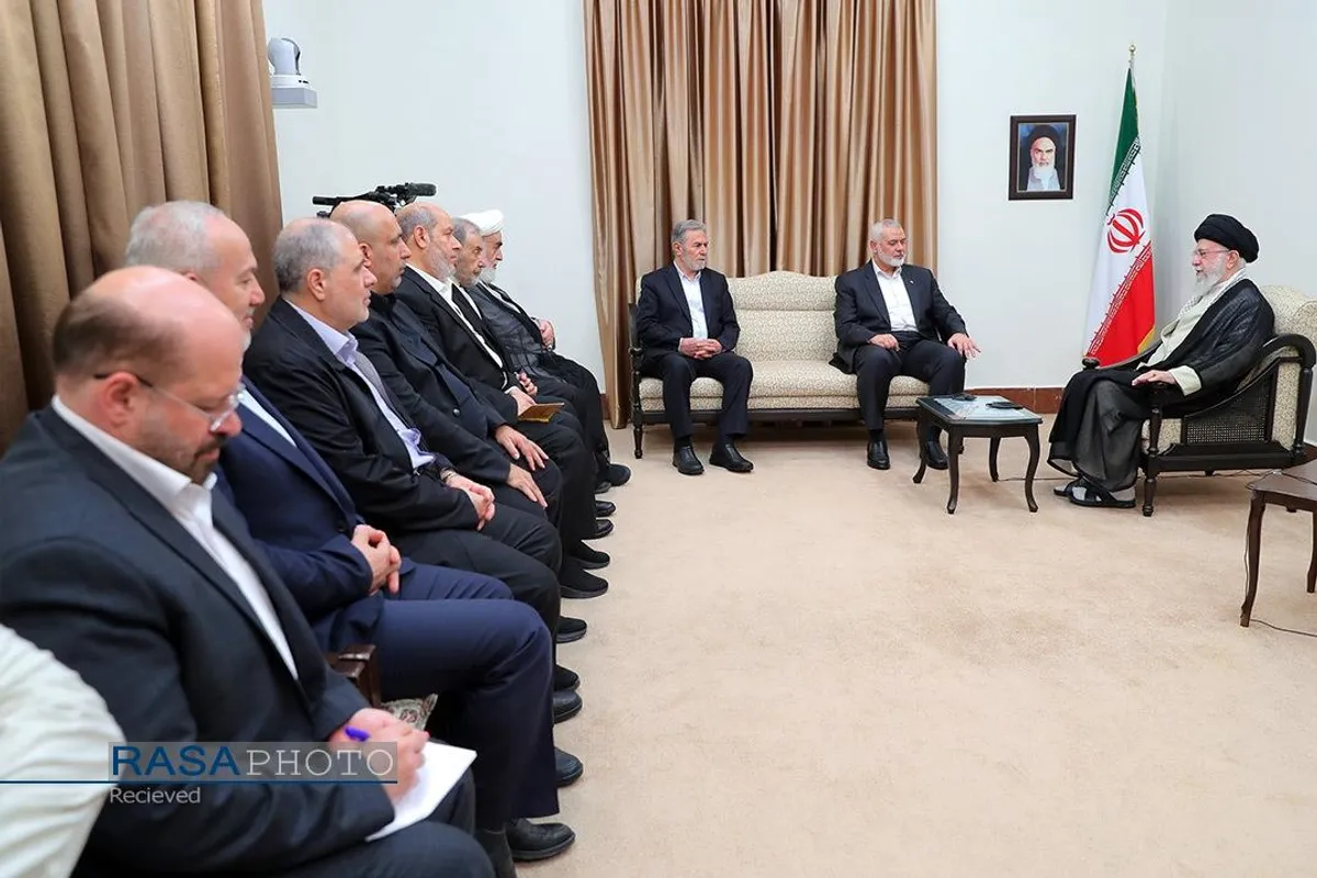 دیدار آقایان اسماعیل هنیه رئیس دفتر سیاسی حماس و زیاد النخالة دبیرکل جنبش جهاد اسلامی فلسطین
