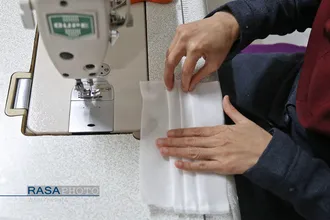 تولید ماسک و لباس بیمارستانی توسط بانوان جهادگر خراسان شمالی&lrm;