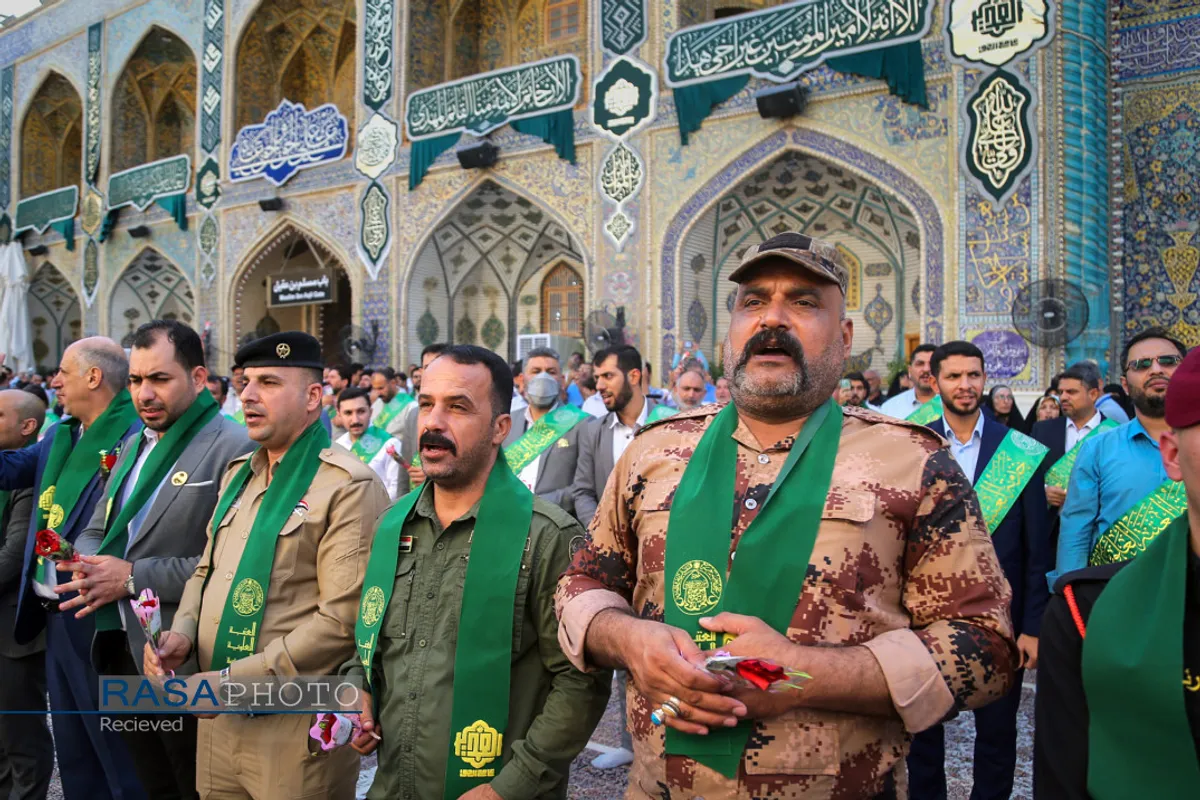 احتزاز پرچم غدیر در حرم حضرت امیر المومنین (علیه السلام)