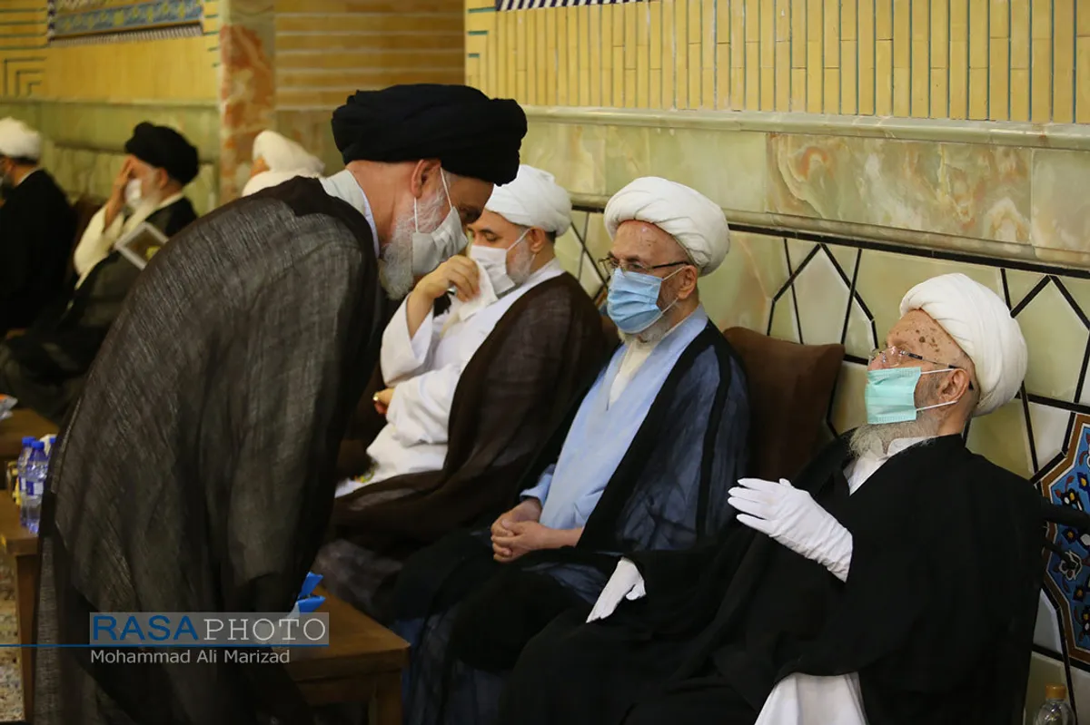 مراسم ختم برادر حضرت آیت الله مکارم شیرازی با حضور مراجع تقلید