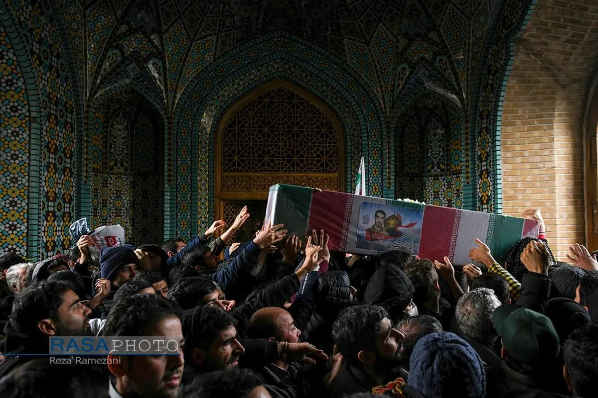 تشییع پیکر پاک دو شهید حمله رژیم صهیونیستی به دمشق در قم