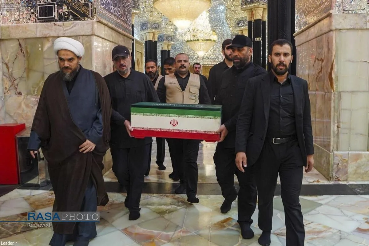 تشییع پیکر مطهر زعیم شیعه، رهبر شهید انقلاب اسلامی، در نجف اشرف