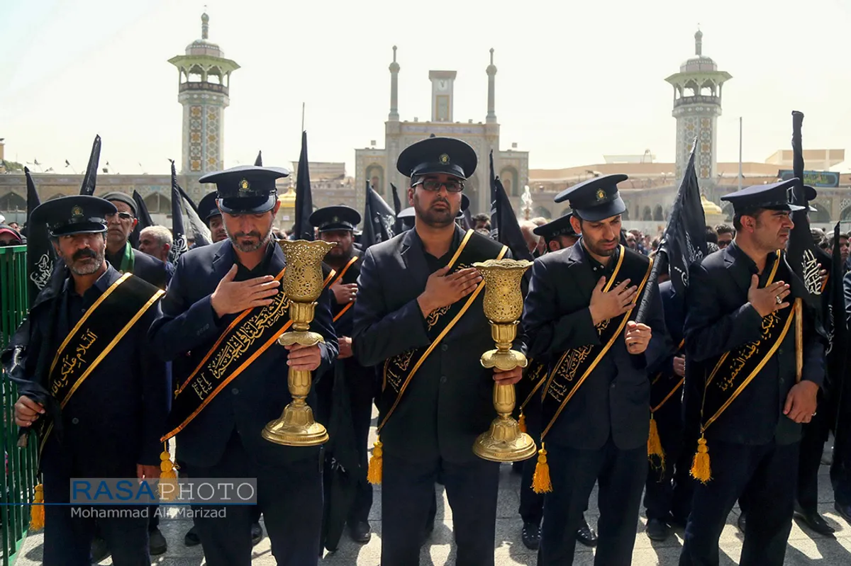 عزاداری خادمان حرم حضرت معصومه (س) در روز شهادت حضرت امام جواد الائمه (ع)