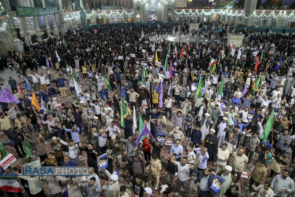 فریاد انتقام خواهی مردم قم در پی شهادت سرداران بزرگ ایران