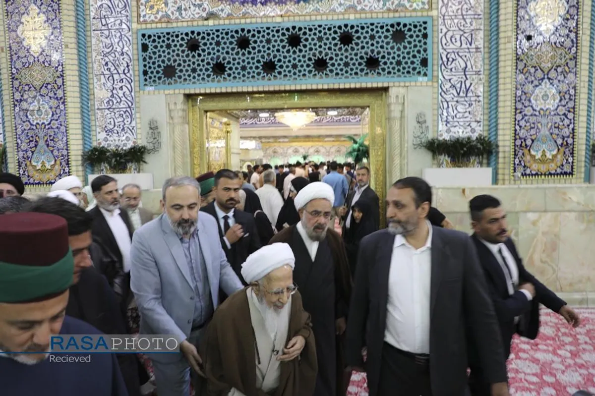 تشرف حضرت آیت&zwnj;الله جوادی آملی به حرم&zwnj;های مطهر حضرت اباعبدالله الحسین و حضرت ابوالفضل العباس (علیهما&zwnj;السلام)