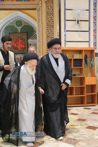 تشرف آیت الله شبیری زنجانی به حرم کریمه اهلبیت (سلام&zwnj;الله&zwnj;علیها)