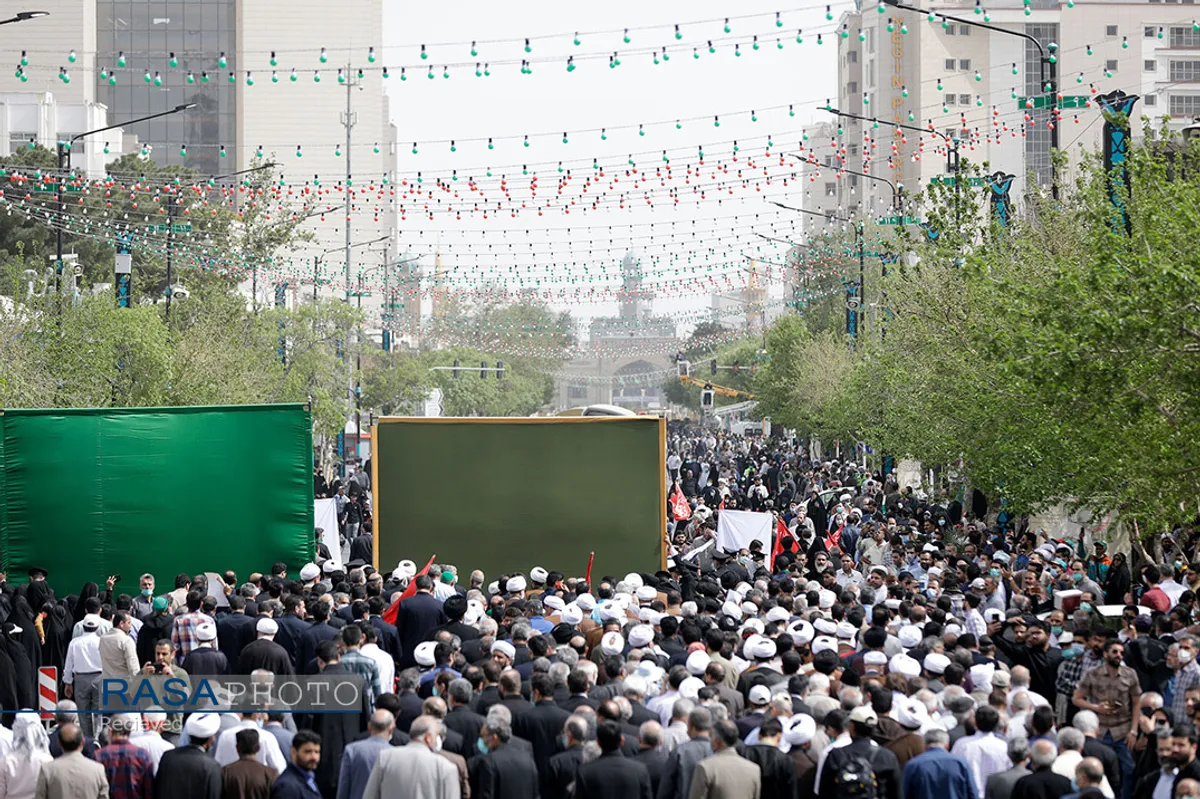 تشییع طلاب شهید حرم مطهر رضوی در مشهد