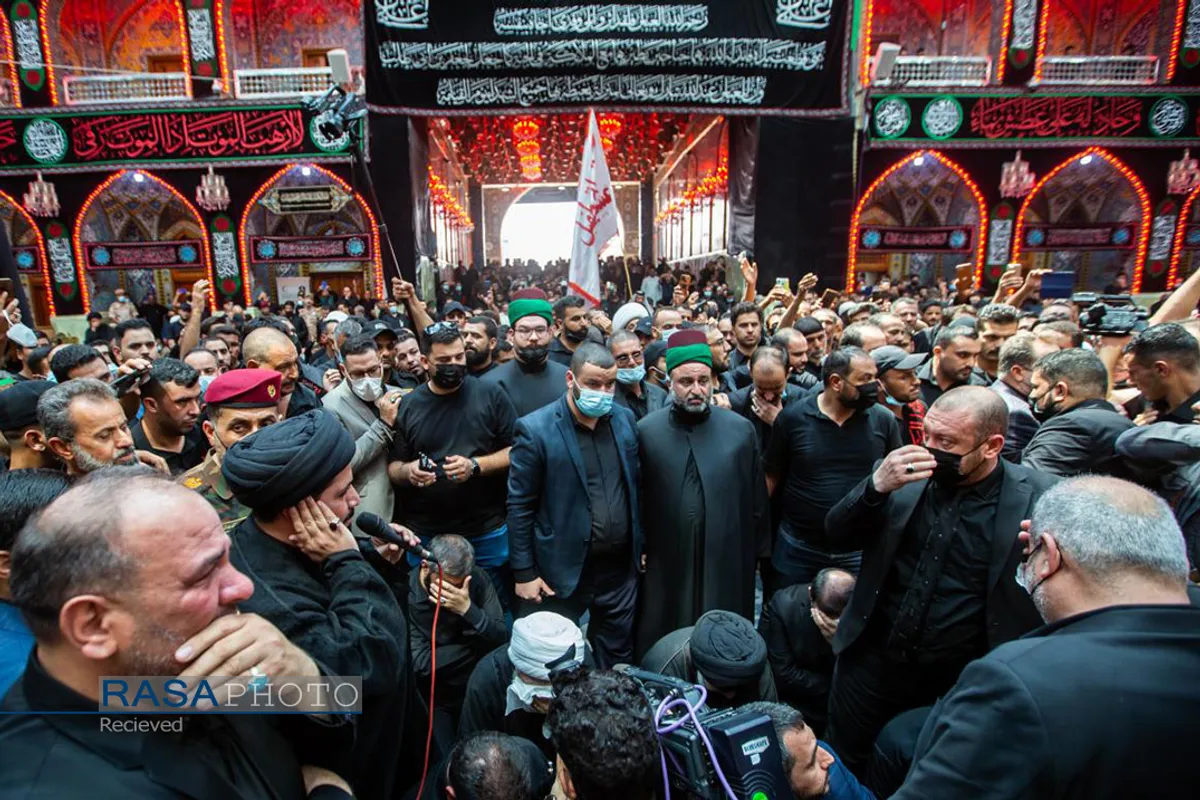 تصاویری از تشییع پیکر آیت الله حکیم در عراق
