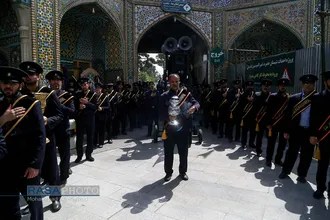 عزاداری خادمان حرم حضرت معصومه (س) در روز شهادت حضرت امام جواد الائمه (ع)