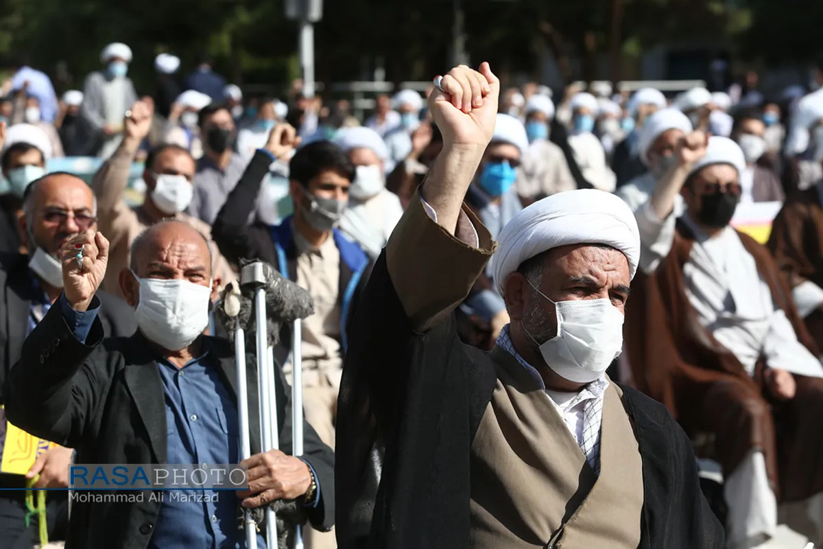تجمع طلاب حوزه&zwnj;های علمیه در اعتراض به کشتار شیعیان افغانستان