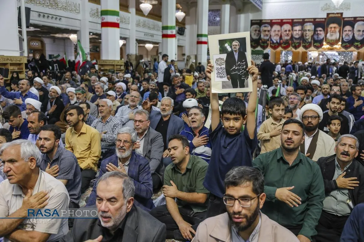 مراسم بزرگداشت چهلم شهیدان لاریجانی