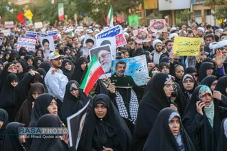 تشییع پیکر مطهر ۸ شهید حمله رژیم صهیونیستی در قم
