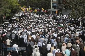 راهپیمایی نمازگراران جمعه قم علیه جنایات صهیونیست&zwnj;ها در غزه و لبنان