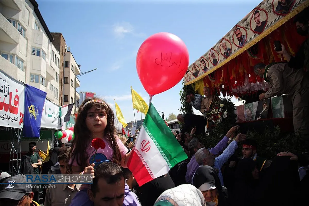 راهپیمایی حماسی و تشییع شهدای راه قدس مردم تهران