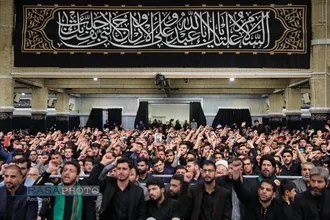 مراسم عزاداری روز اربعین هیئت&zwnj;های دانشجویی در حضور رهبر انقلاب