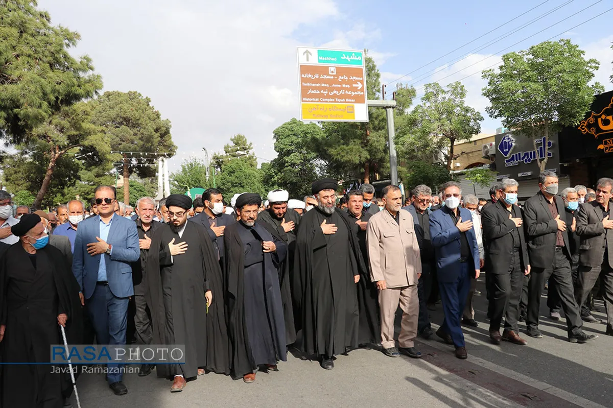مراسم تشییع پیکر آیت الله سیدمحمود ترابی در دامغان&lrm;&lrm;