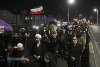 تجمع و راهپیمایی شبانه مردم انقلابی قم علیه اغتشاشگران