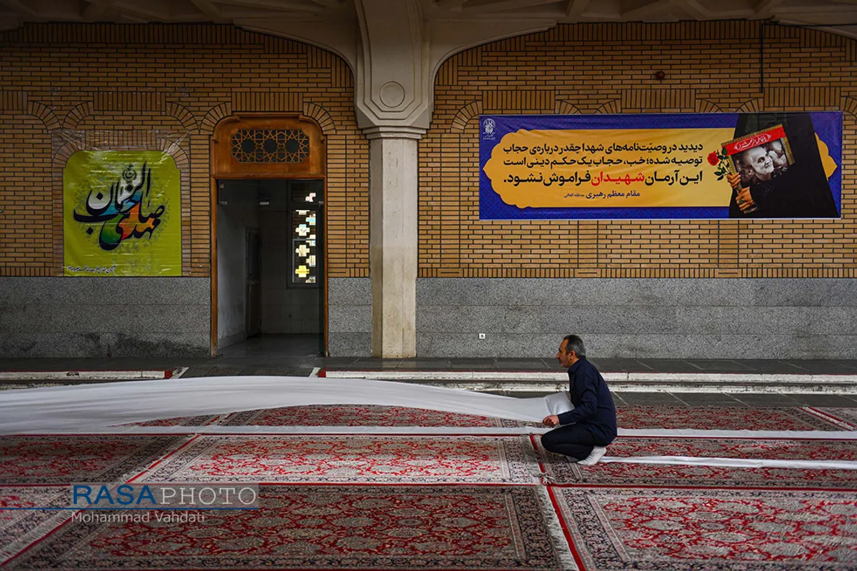 سفره افطار حرم کریمه اهلبیت (سلام&zwnj;الله&zwnj;علیها) در قم