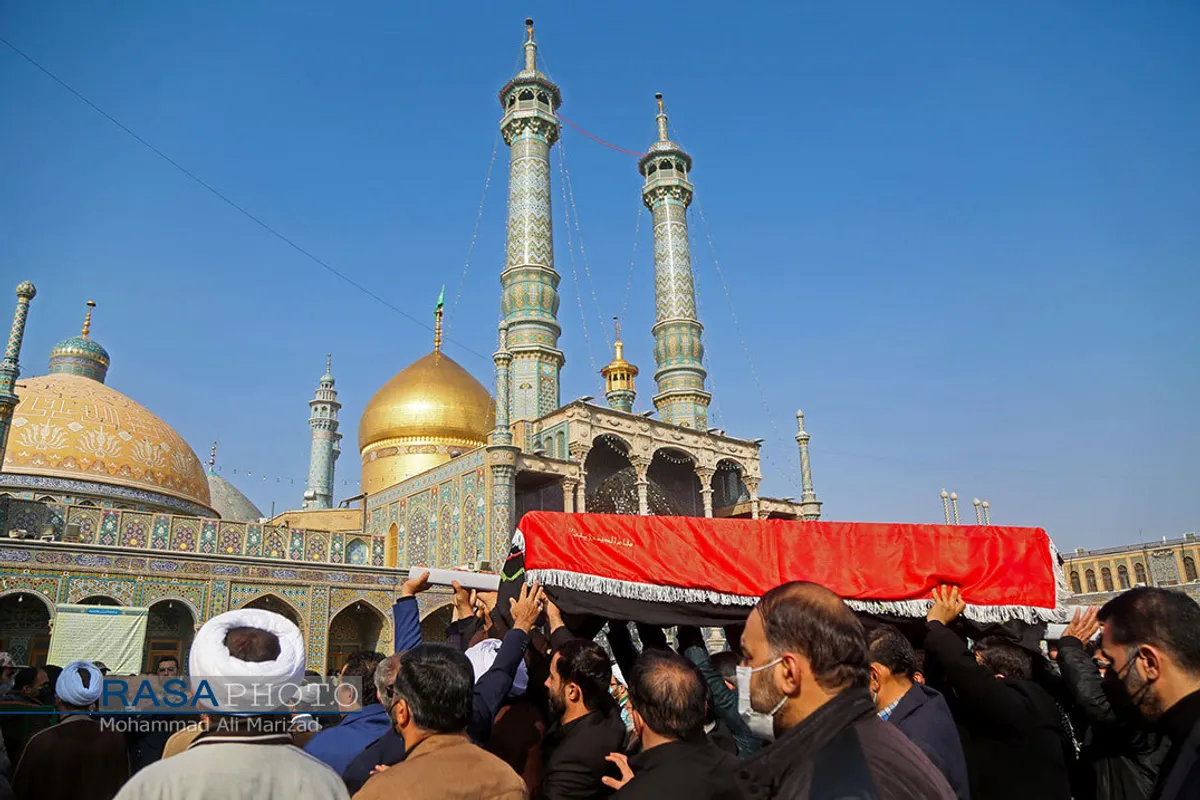 تشییع پیکر آیت الله مجتهد شبستری در قم