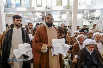 جشن عمامه&zwnj;گذاری طلاب در روز عید غدیر