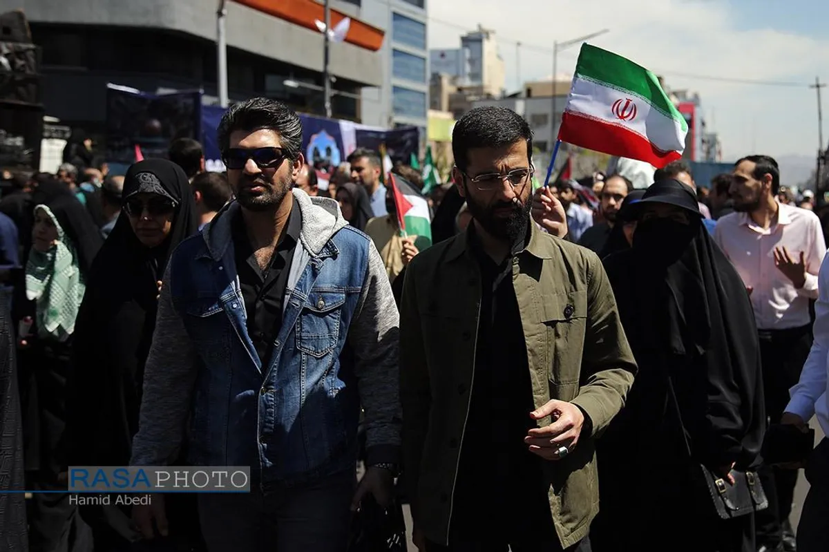 راهپیمایی حماسی و تشییع شهدای راه قدس مردم تهران