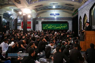 مراسم سوگواری حضرت اباعبدالله&zwnj;الحسین(ع) در هیئت ثارالله قم&lrm;