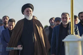 آئین تعویض پرچم مسجد مقدس جمکران در پی شهادت حضرت آیت&zwnj;الله&zwnj;العظمی خامنه&zwnj;ای (قدس&zwnj;سره)
