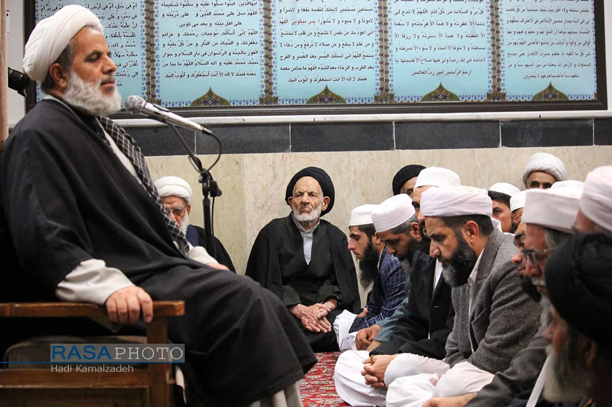 تجمع علما، اساتید و روحانیون در حوزه علمیه بیرجند