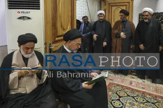 مراسم بزرگداشت قائد شهید امت حضرت آیت&zwnj;الله&zwnj;العظمی خامنه ای در دفتر حضرت آیت الله جوادی آملی