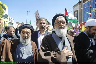 حضور شخصیت های حوزوی در راهپیمایی روز جهانی قدس