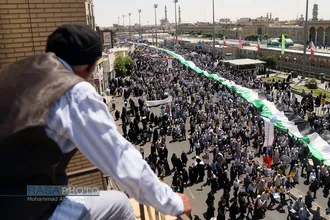 به سوی قدس | راهپیمایی روز جهانی قدس در قم