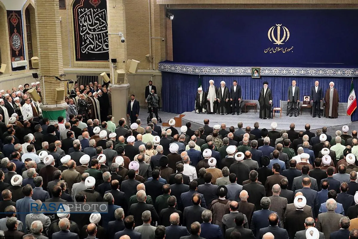 مراسم تنفیذ حکم چهاردهمین دوره ریاست جمهوری اسلامی ایران&zwnj; توسط رهبر انقلاب