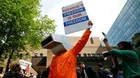 Supporters of Wikileaks founder protest outside prison in London