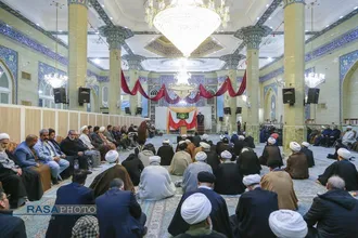 مراسم ختم ابوالزوجه آیت الله کعبی در قم