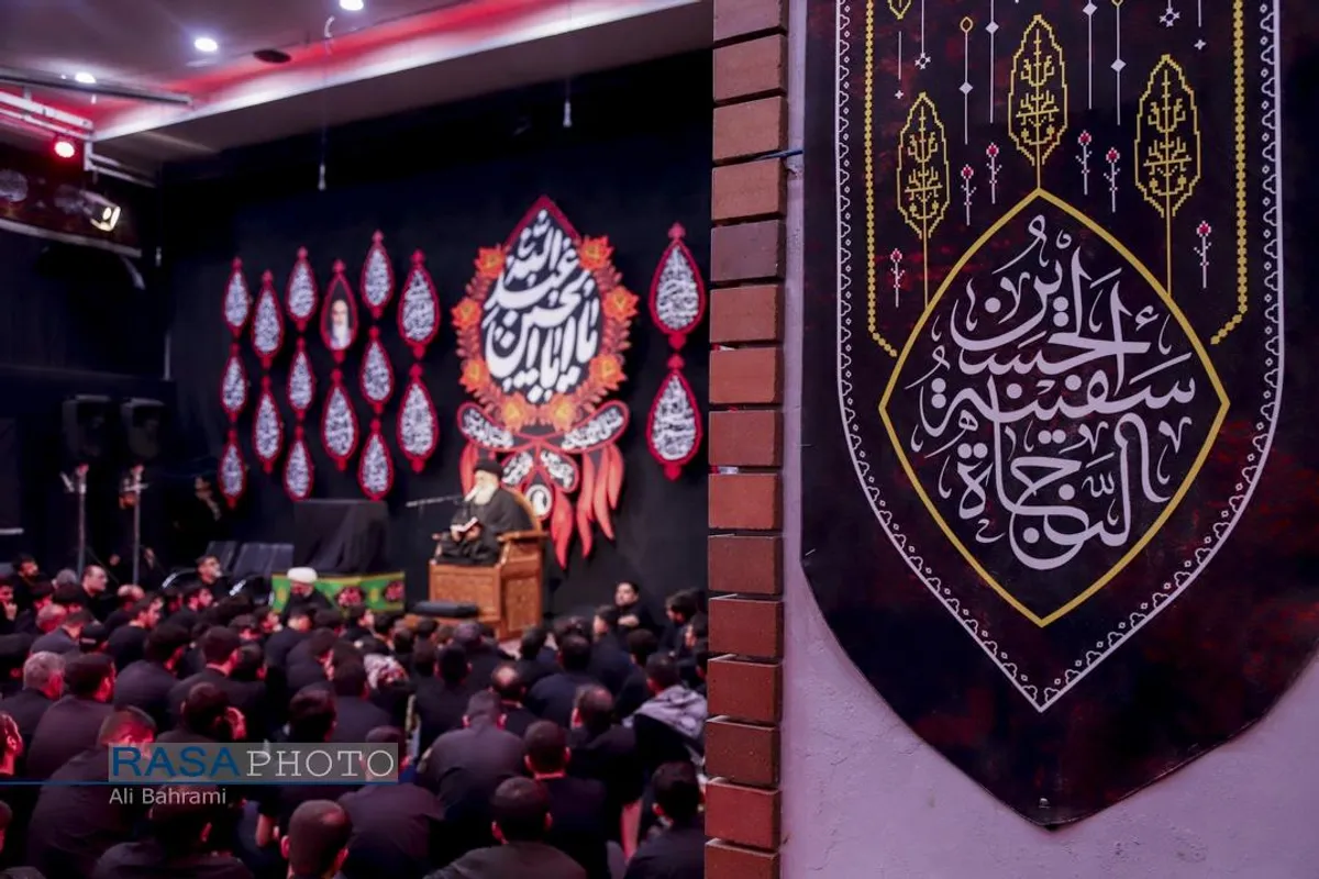 عزاداری هیئت فاطمیون قم در شب هفتم محرم