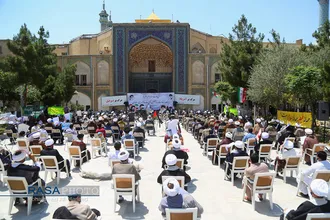 تجمع طلاب و  اساتید حوزه علمیه قم در حمایت از مردم مظلوم غزه