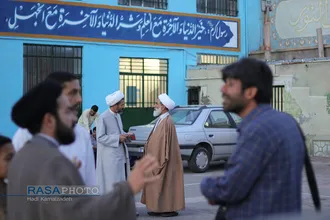 ضیافت افطاری طلاب و روحانیون در حوزه علمیه امام حسن مجنبی (ع) &lrm;
