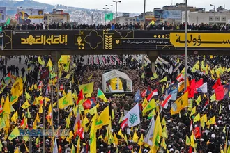 مراسم تشییع مجاهد کبیر شهید سیدحسن نصرالله و شهید سیدهاشم صفی&zwnj;الدین