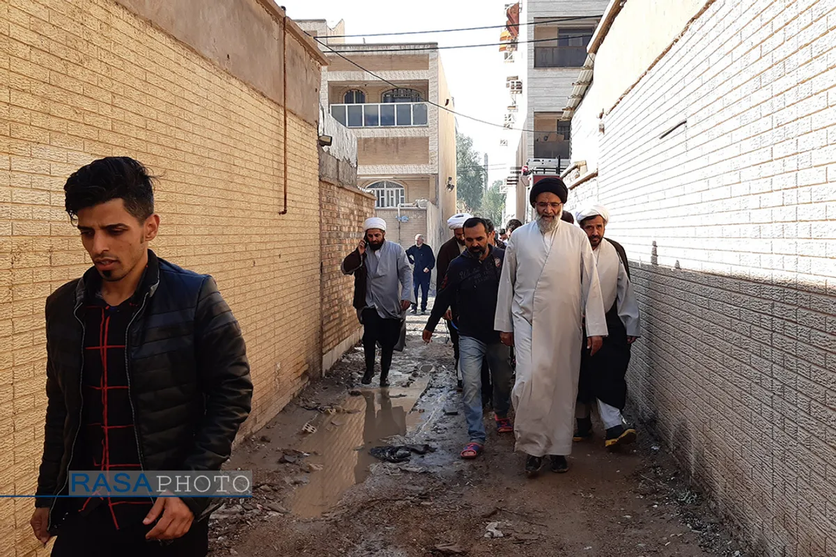 بازدید نماینده ولی فقیه در استان خوزستان از مناطق دچار آب گرفتگی