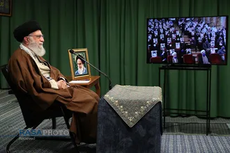 ارتباط تصویری نمایندگان تشکل&zwnj;های دانشجویی با مقام معظم رهبری