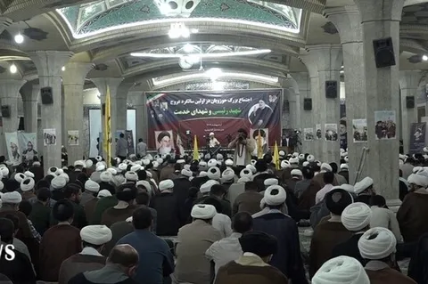 مراسم بزرگداشت شهدای خدمت در مدرسه فیضیه قم برگزار شد