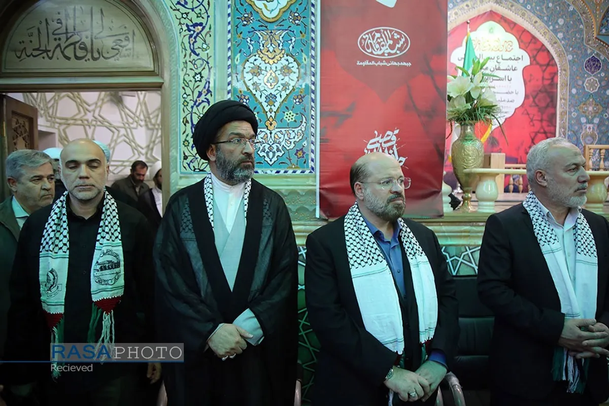 اجتماع بین المللی عاشقان مبارزه با اسرائیل در حرم حضرت معصومه (س)