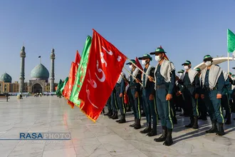 &laquo;عهد سربازی&raquo; نیرو&zwnj;های مسلح با امام زمان (عج) در جمکران&lrm;&lrm;