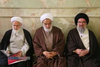 مراسم تشییع پیکر آیت الله مومن نماینده مردم استان قم در مجلس خبرگان رهبری